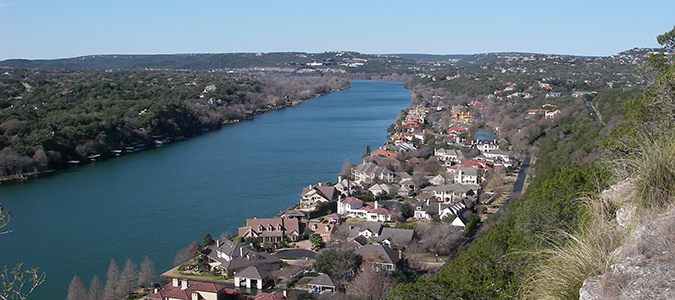 colorado river at mt. bonnell austin