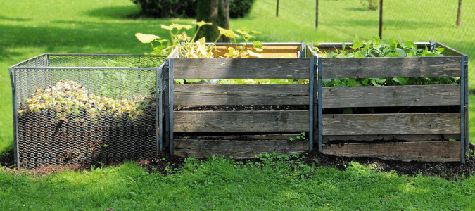 A full compost pile that is ready for mixing the compost into soil