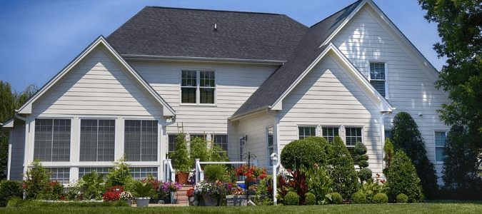 A home that has implemented raccoon repellent measures