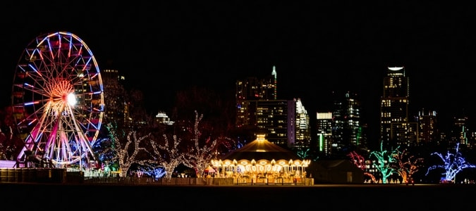 The trail of lights which is a longstanding holiday activity in austin