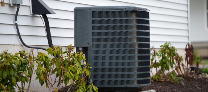 an outdoor AC unit