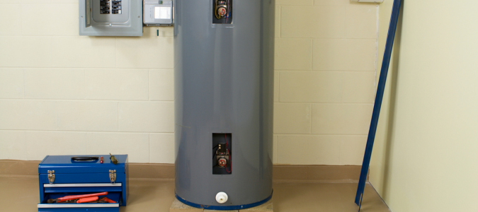 an electric water heater