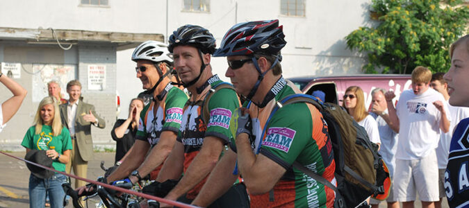 starting line of bike adventure