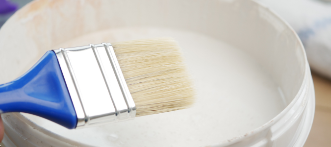 paint brush in paint